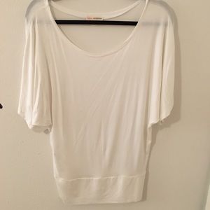 White Top Sinched at the Waist